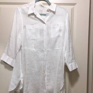 Beautiful women blouse, made of Linen, size large, very good Conditions